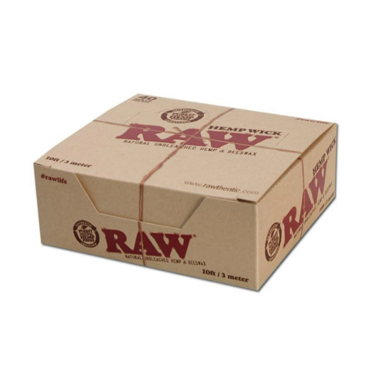 RAW Natural Hemp Wick 10ft Rolls - 40 Pack